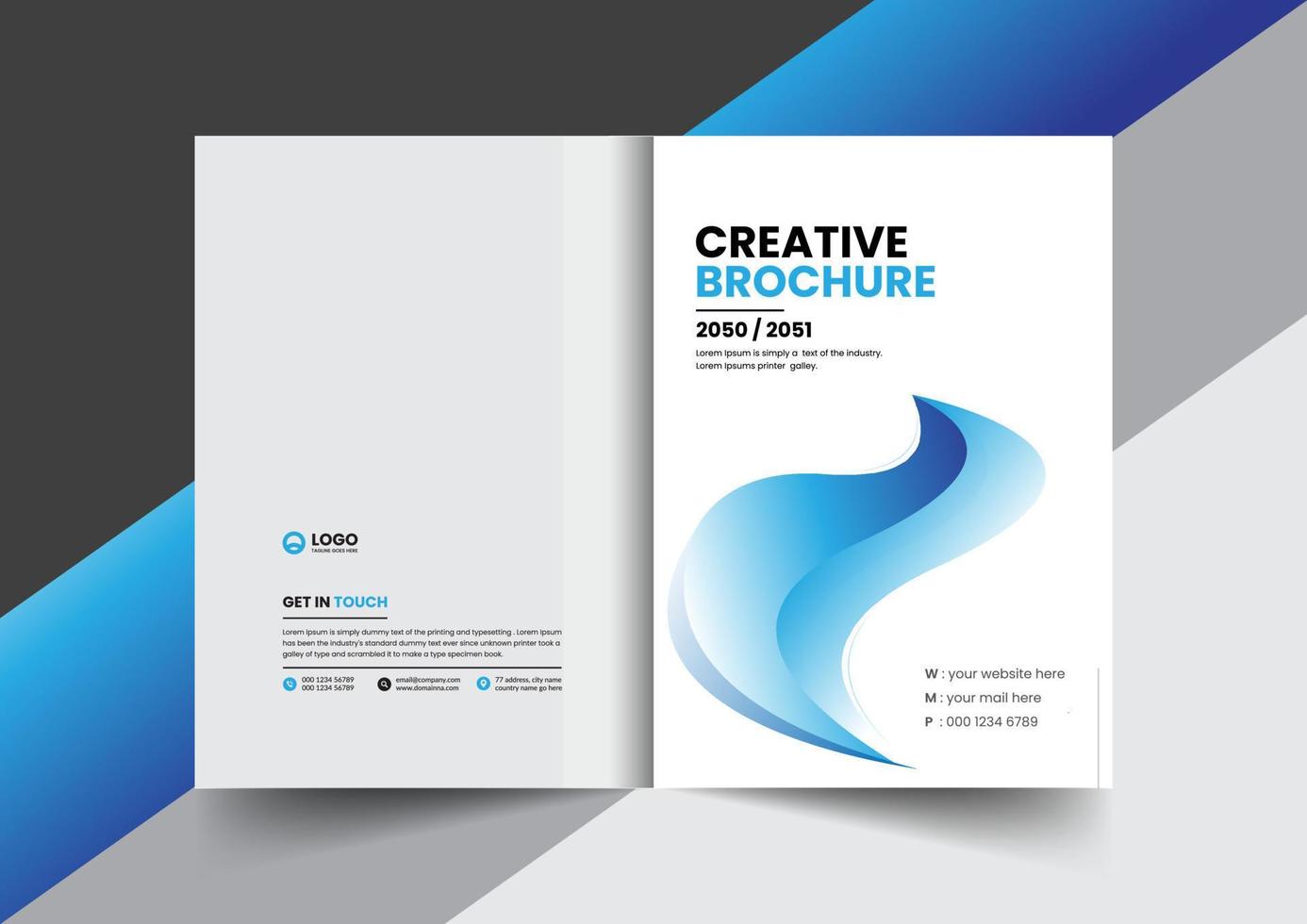 brochure de profil d'entreprise rapport annuel proposition de livret page de couverture mise en page conception de concept vecteur