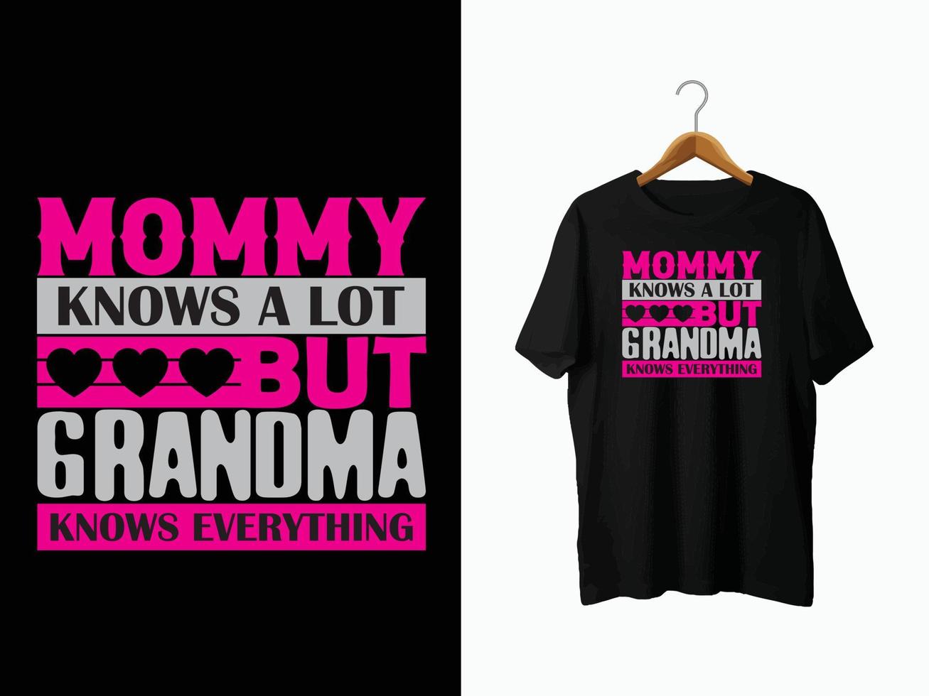 conception de t-shirt de grand-mère vecteur