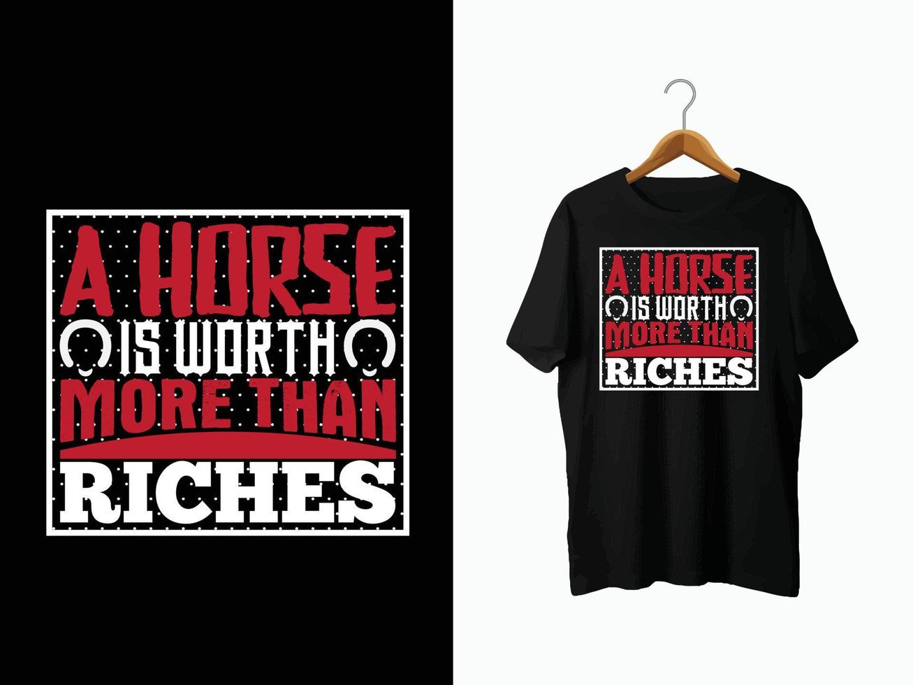 conception de t-shirt de cheval vecteur