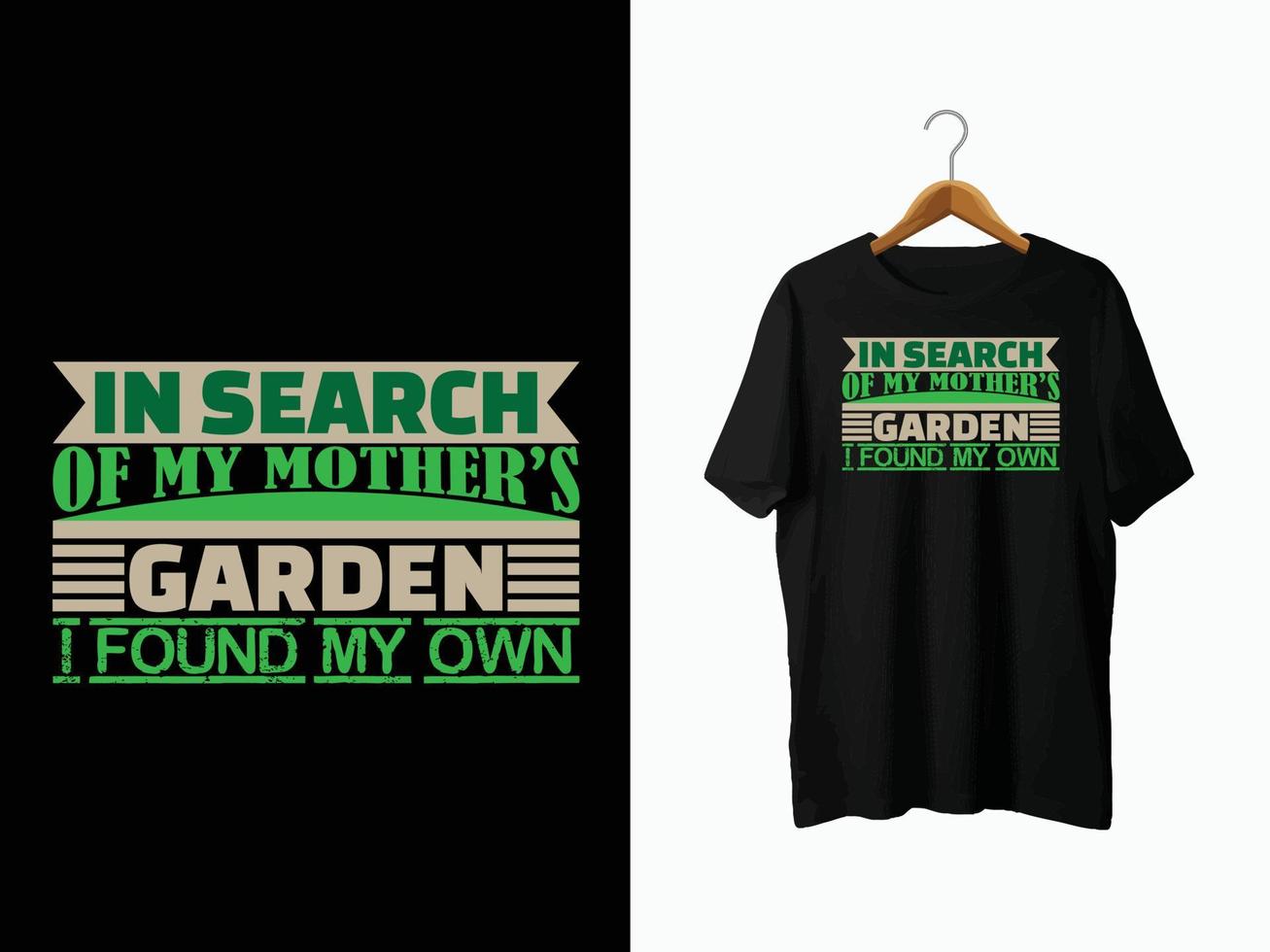 conception de t-shirt de jardin vecteur