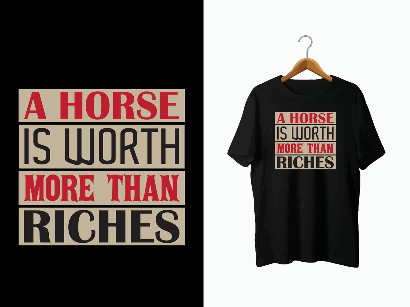 conception de t-shirt de cheval vecteur