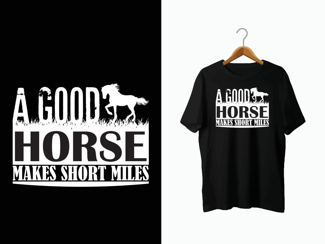 conception de t-shirt de cheval vecteur