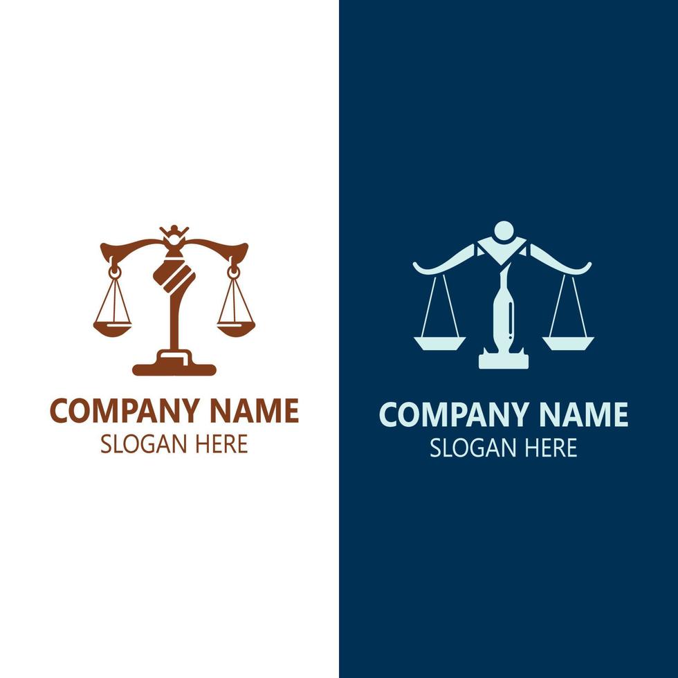 modèle d'icône de logo de droit de la justice illustration de cabinet d'avocats créatif vecteur