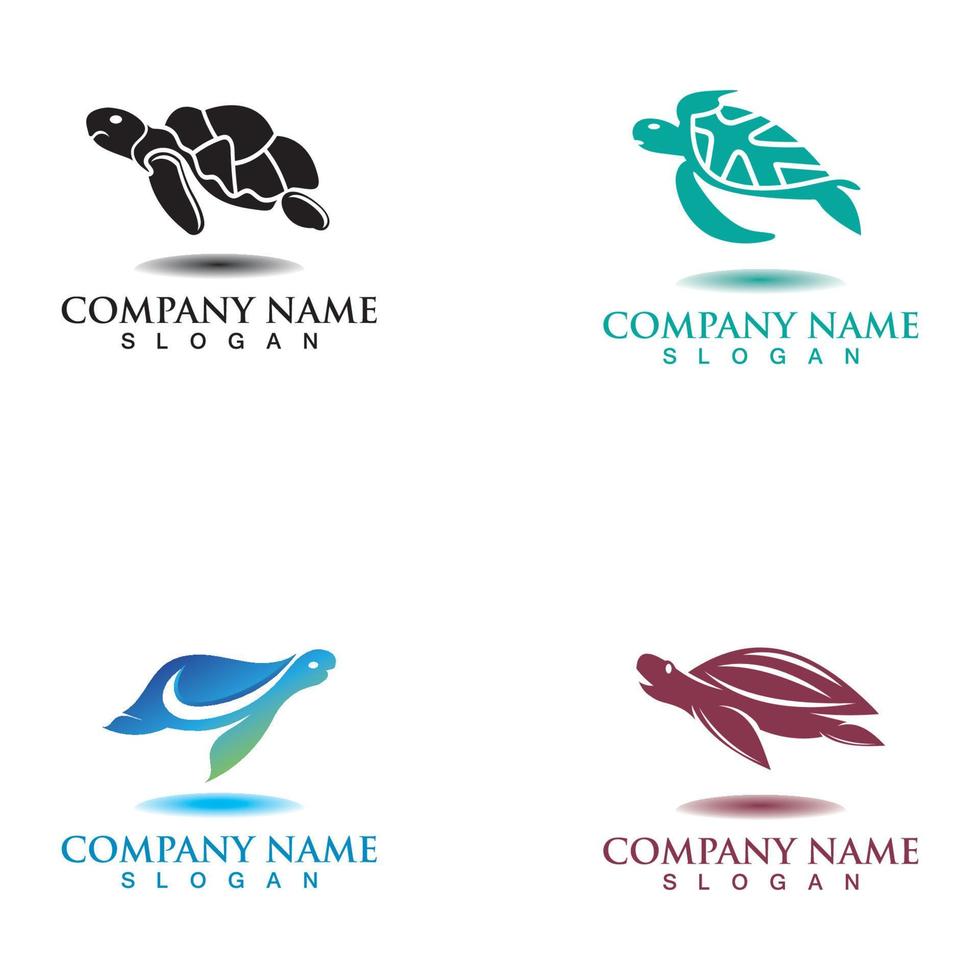 vecteur de modèle de conception d'image de logo animal tortue