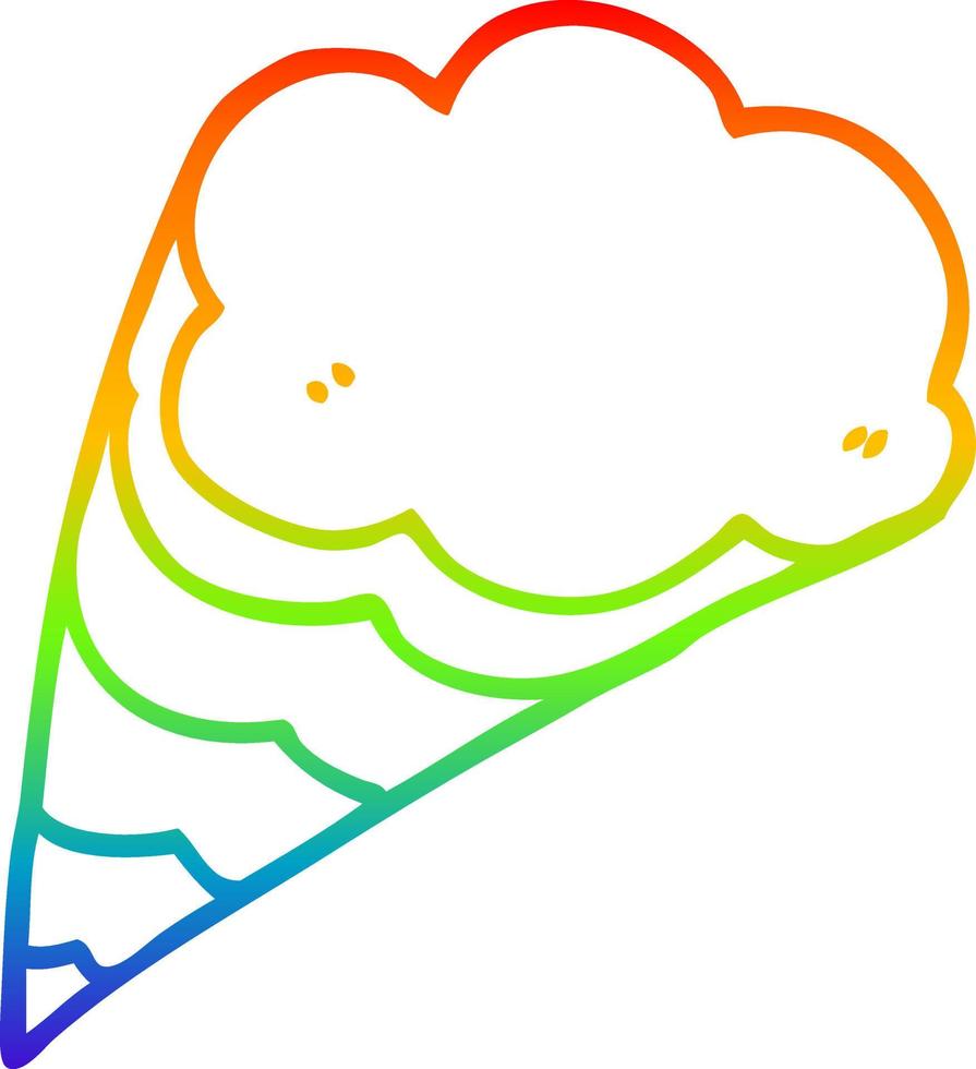 arc en ciel gradient ligne dessin dessin animé nuage décoratif vecteur