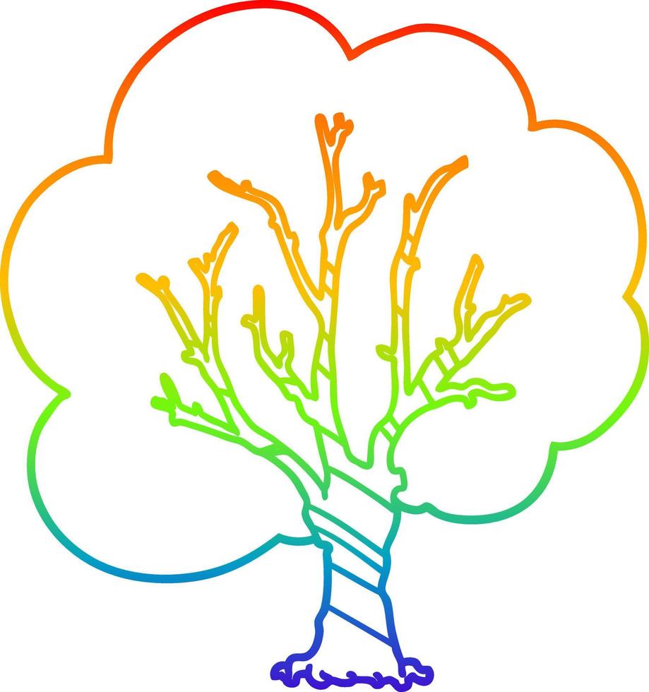 arc-en-ciel, gradient, ligne, dessin, dessin animé, arbre vecteur