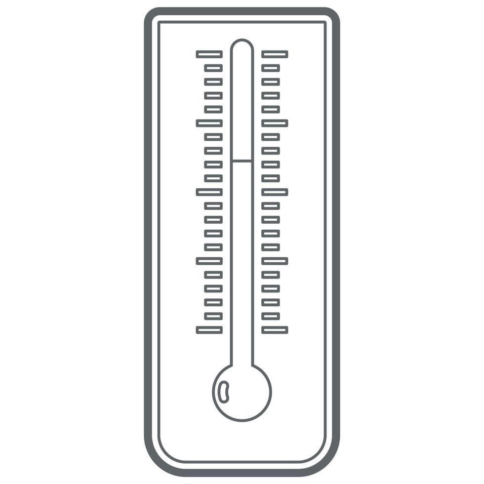 conception de contour de thermomètre. vecteur