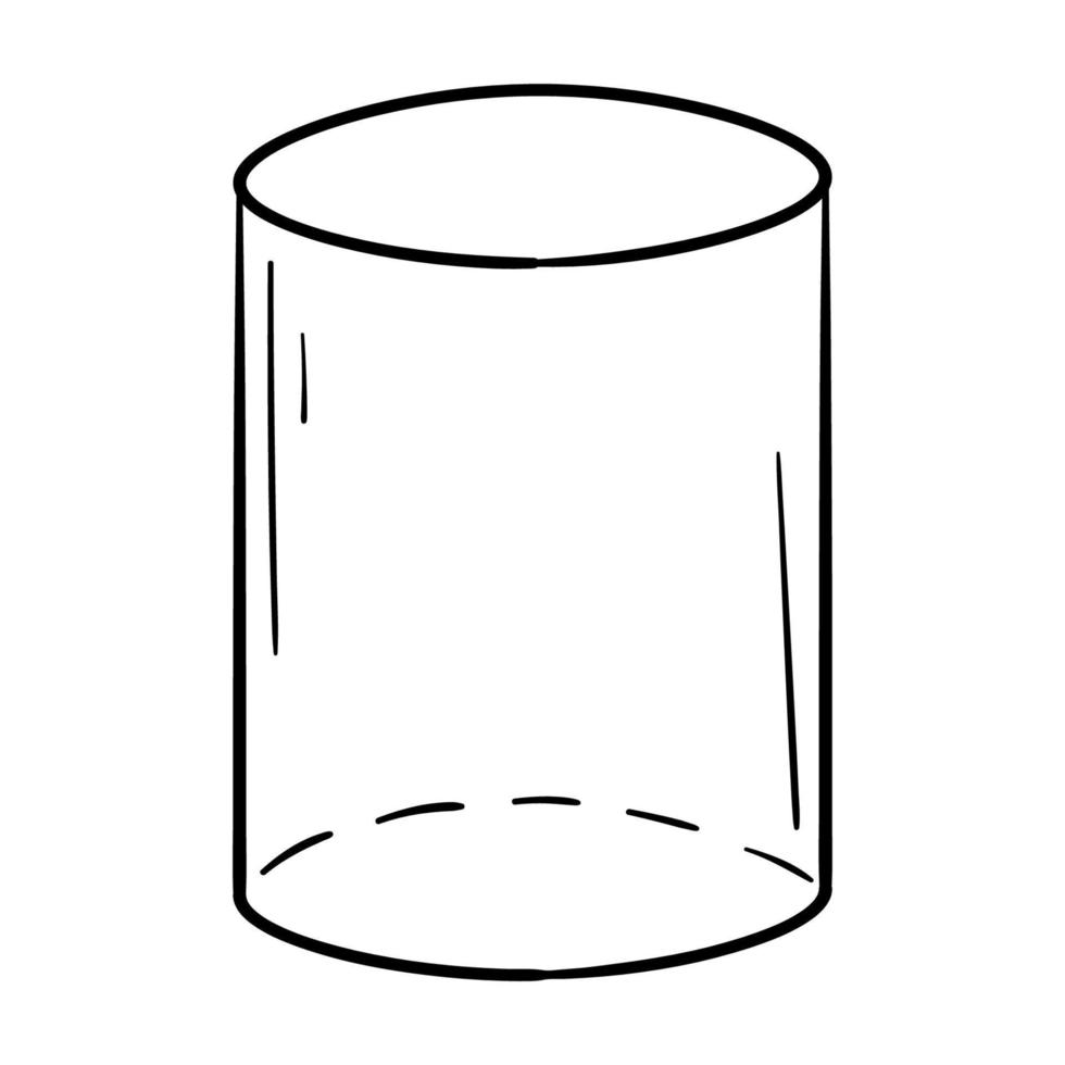 doodle autocollant cylindre avec leçon de mathématiques vecteur