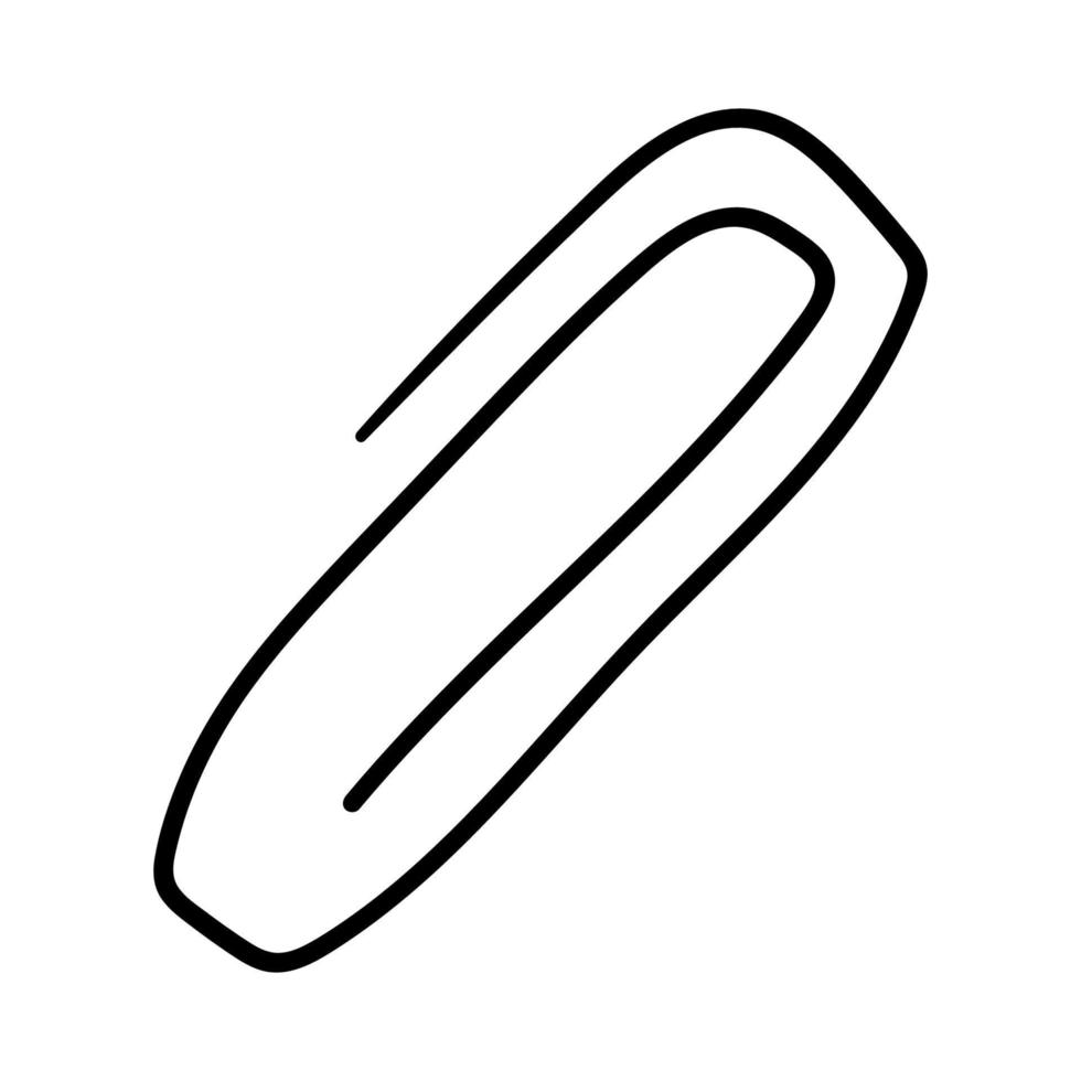 doodle autocollant trombone pour papier de bureau vecteur