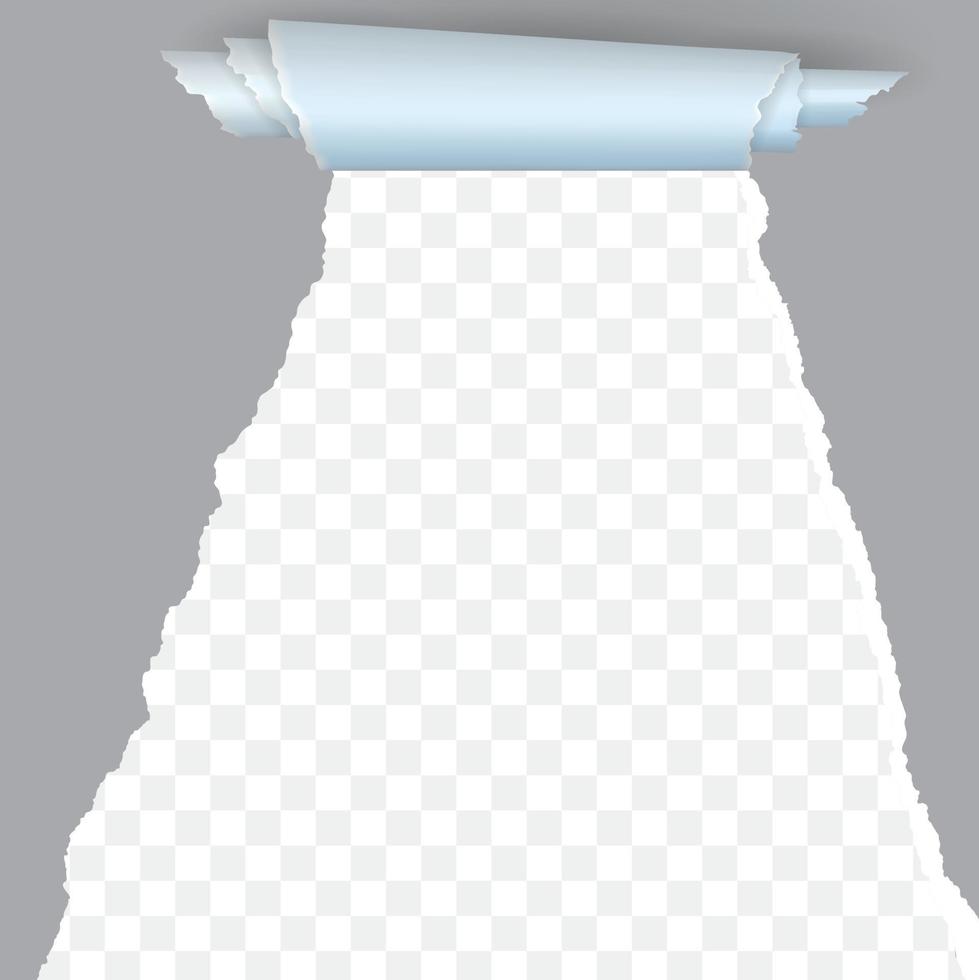 illustration vectorielle de bord de papier déchiré. texture de photo, de feuille ou de page déchirée ou déchirée vecteur