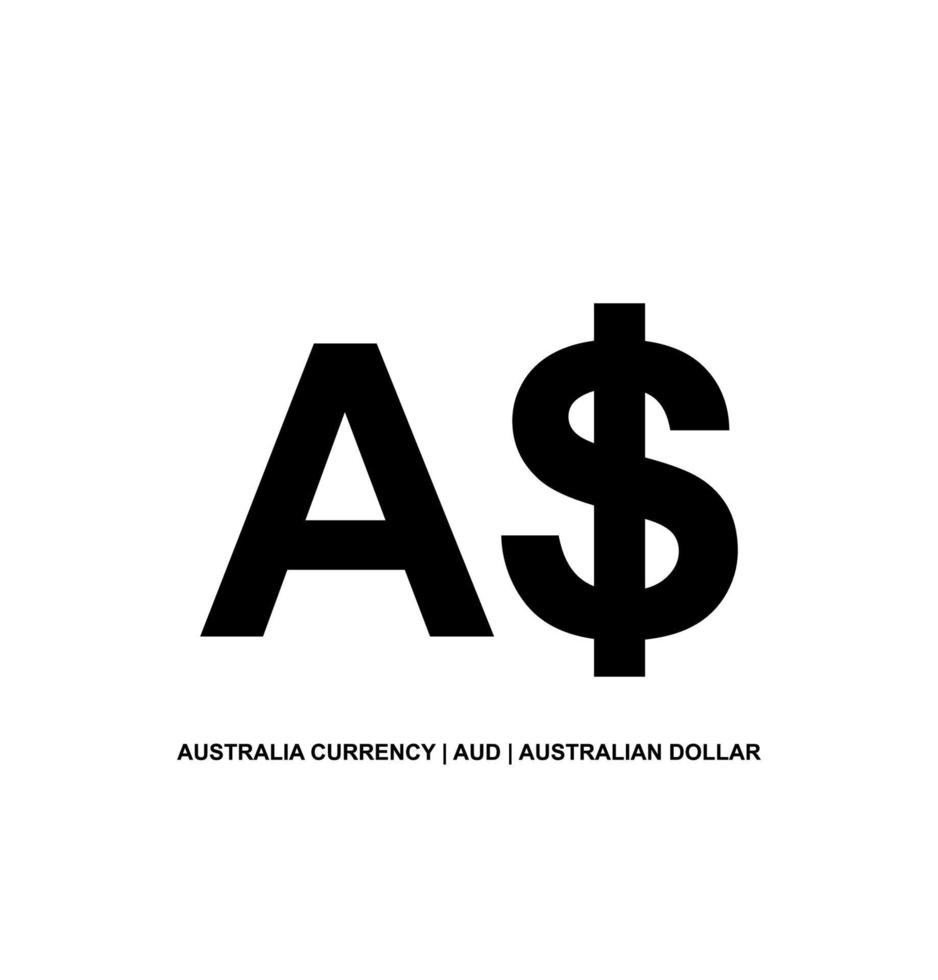 monnaie australienne, aud, symbole d'icône dollar australien. illustration vectorielle vecteur