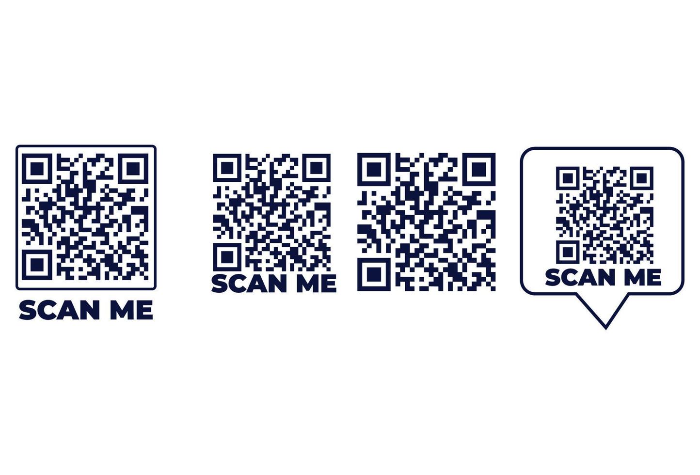 vecteur de code qr icônes carrées conception vectorielle