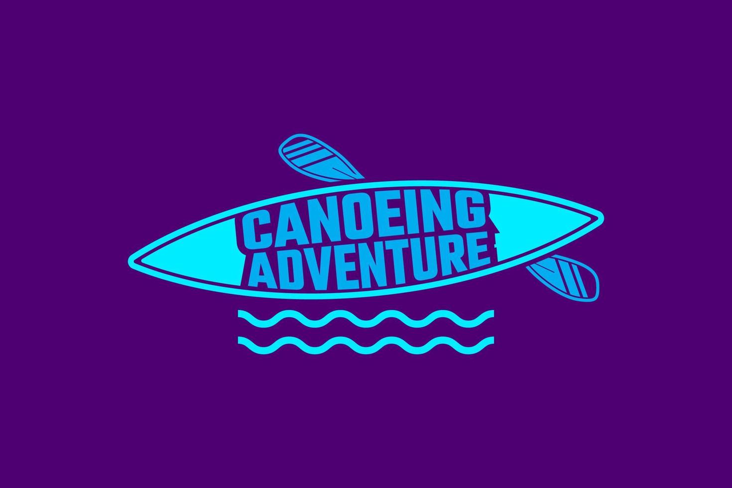 modèle de logo d'aventure en canoë adapté aux entreprises, associations, produits, etc. vecteur