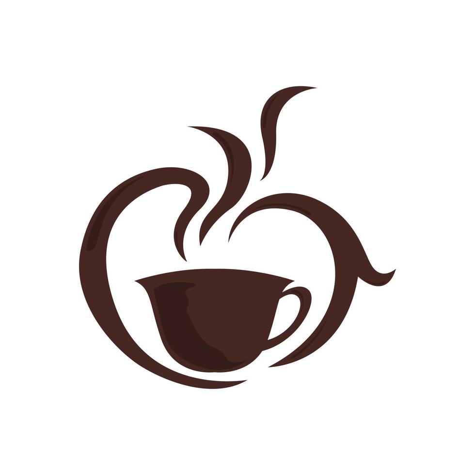 modèle de logo de café tasse de café abstraite naturelle. café maison emblème café créatif logotype moderne branché symbole conception illustration vectorielle vecteur