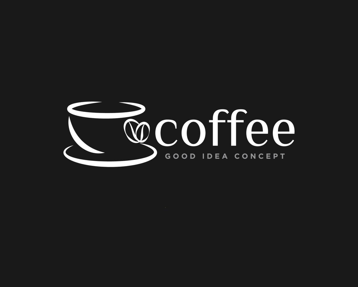 vecteur de conception d'icône de logo de café