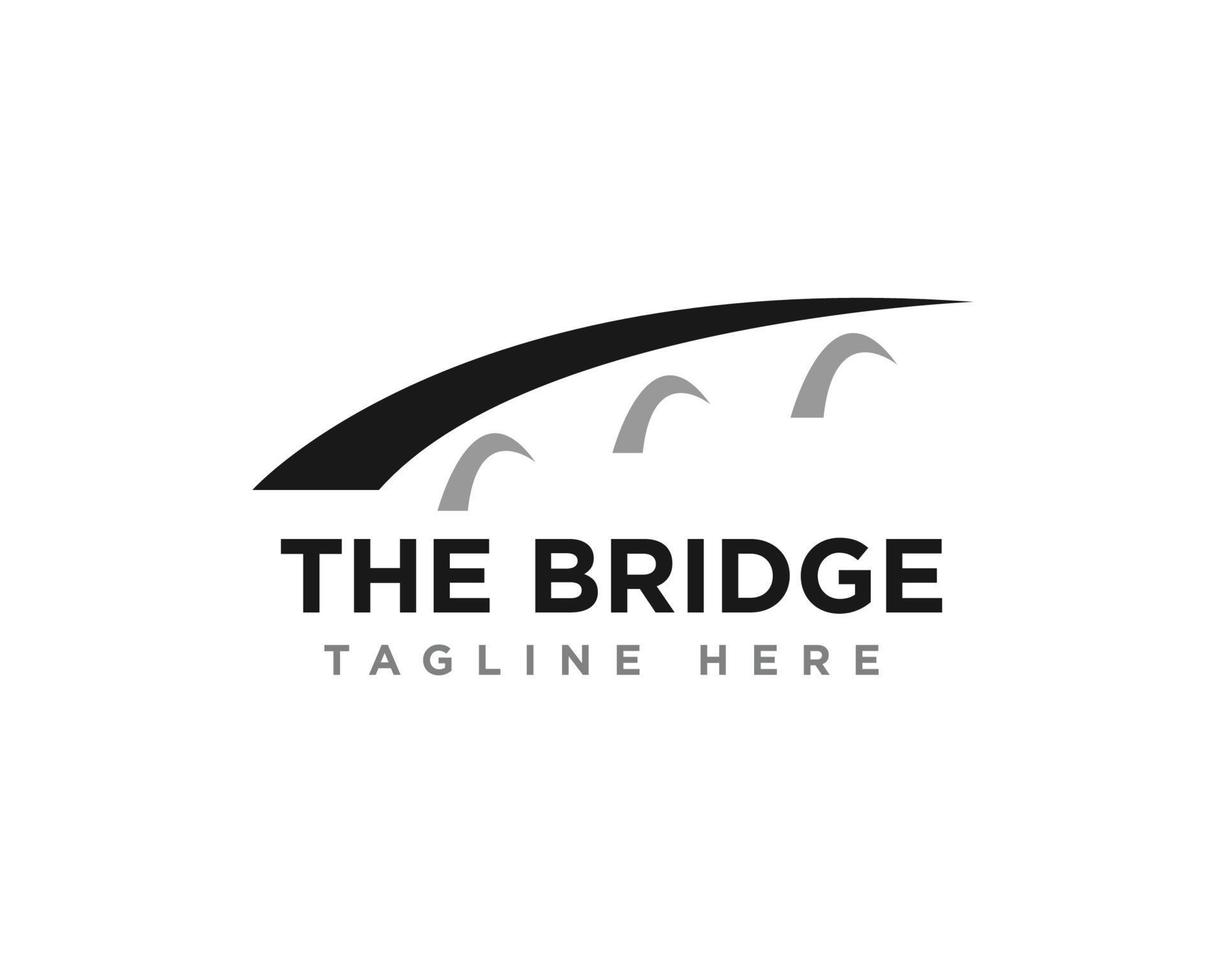 vecteur de conception d'icône de logo de construction de pont