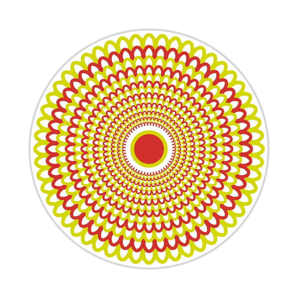 conception de mandala avec forme abstraite vecteur