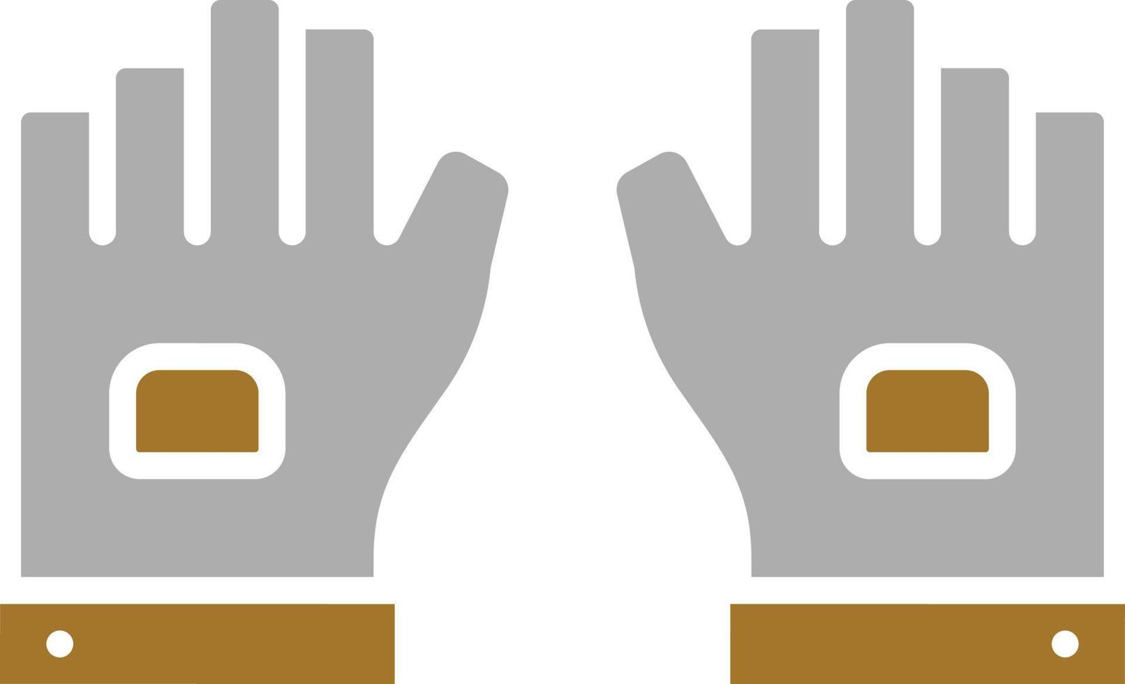 style d'icône de gants sans doigts vecteur