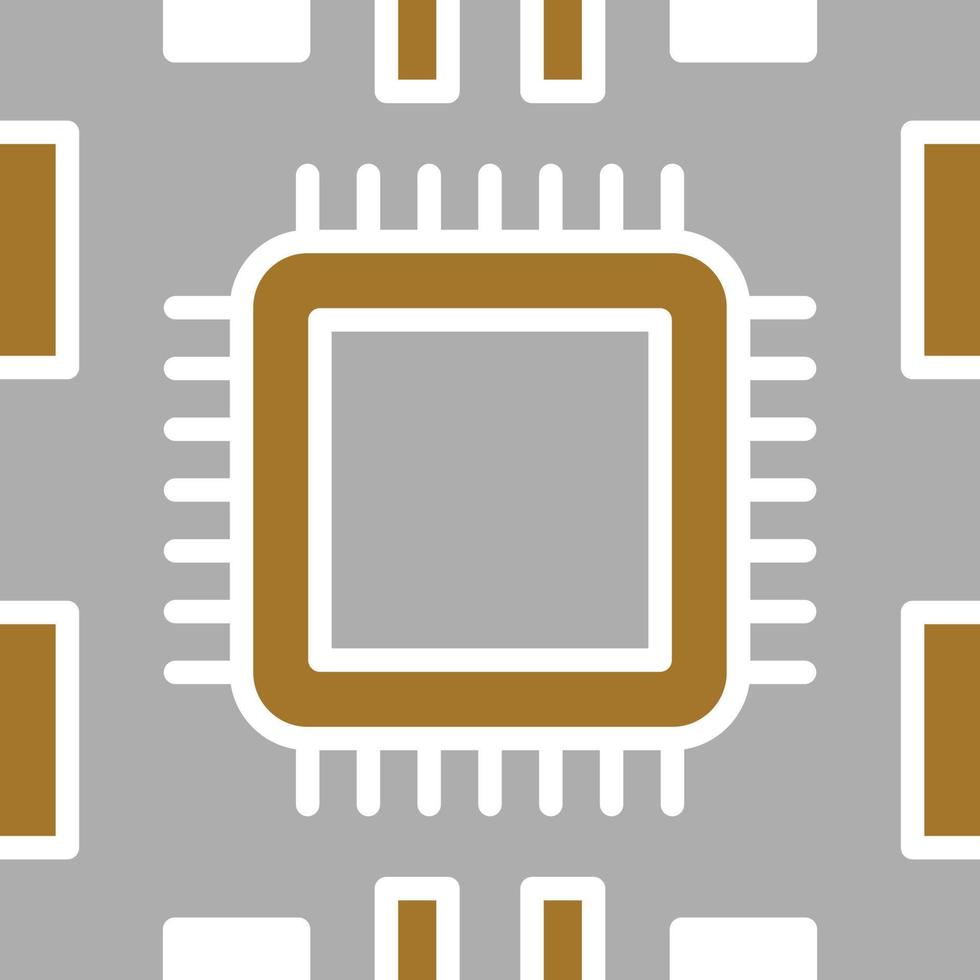 style d'icône de microprocesseur vecteur