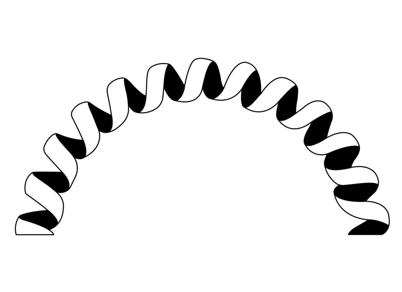 ressort spiral. illustration vectorielle graphique. cadre, élément de conception. vecteur