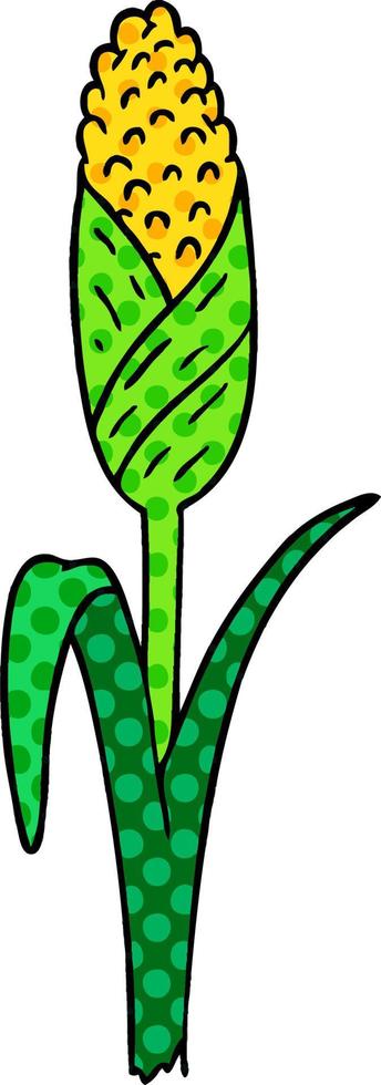 dessin animé doodle de maïs frais en épi vecteur