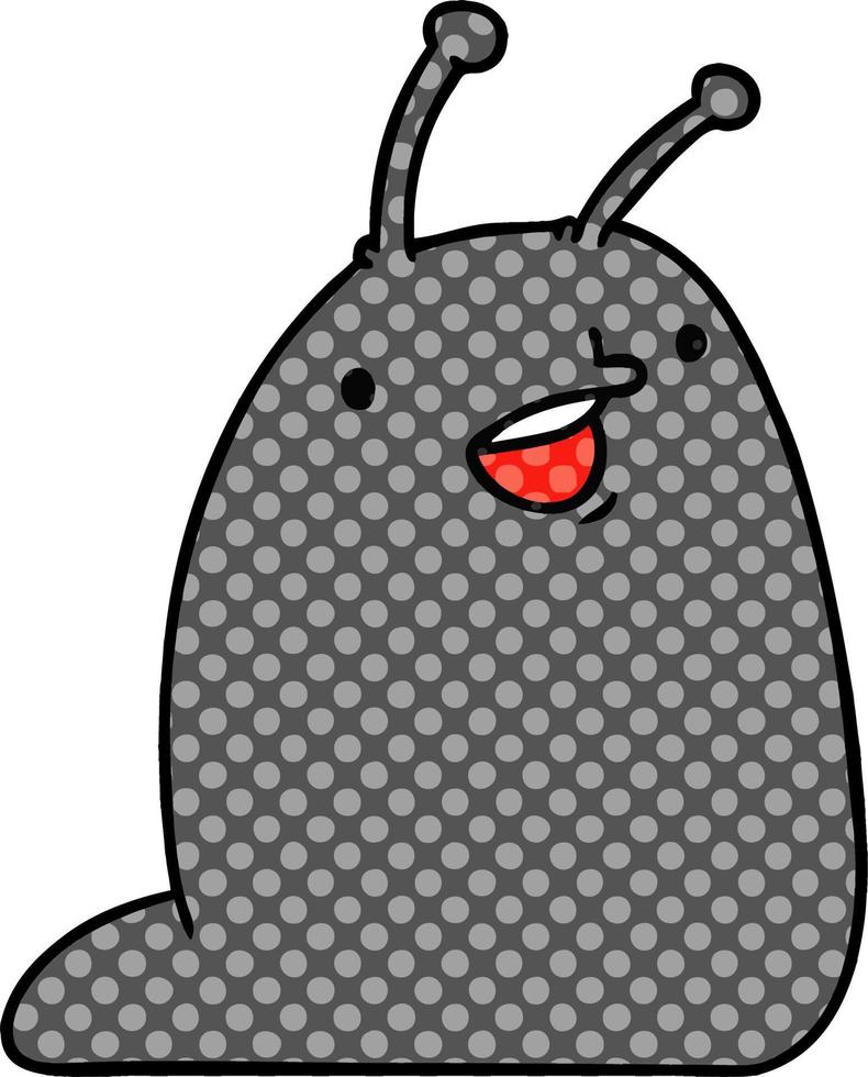 dessin animé d'une limace kawaii mignonne vecteur
