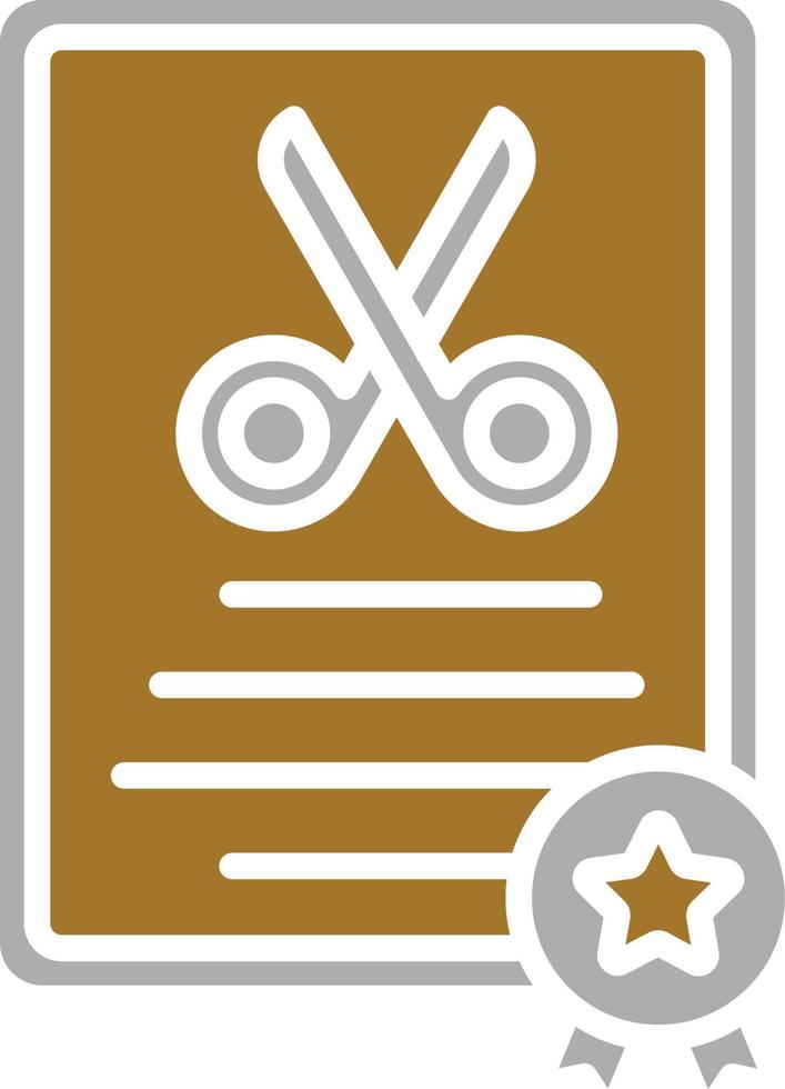 style d'icône de certificat vecteur