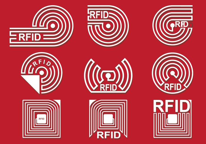 Ensemble d'icônes vectorielles RFID vecteur