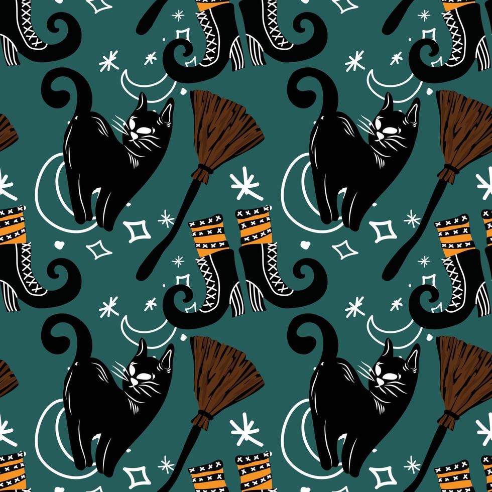 spooky halloween pattern design beau vecteur