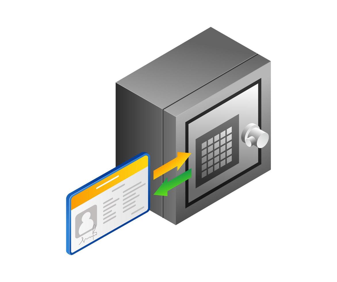 identifiant personnel de sécurité du coffre-fort vecteur