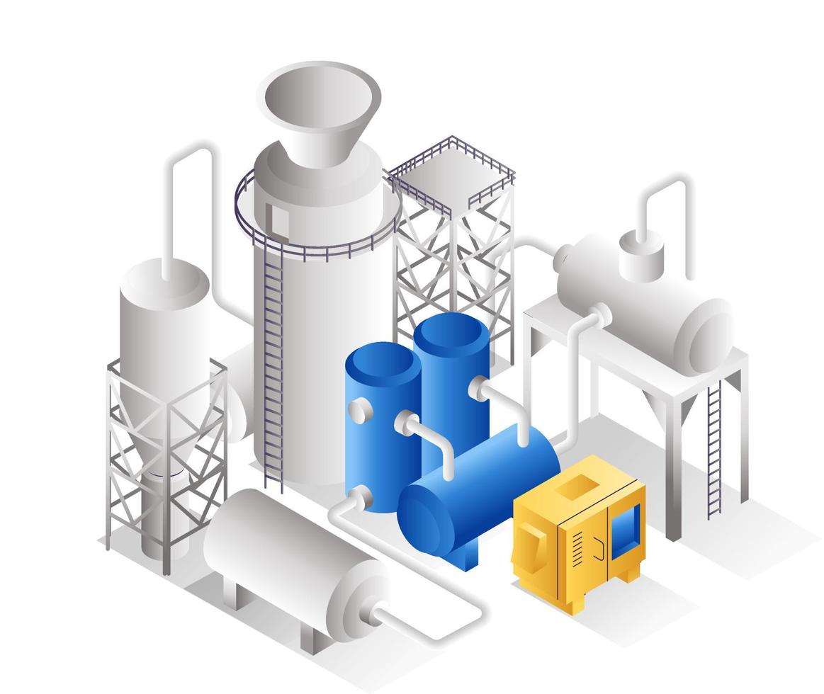 ligne de tubes pour l'industrie du biogaz vecteur