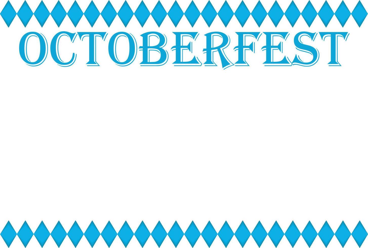 modèle de la fête d'octobre. arrière-plan de la fête de munich d'octobre. ornement bleu octoberfest losange vecteur