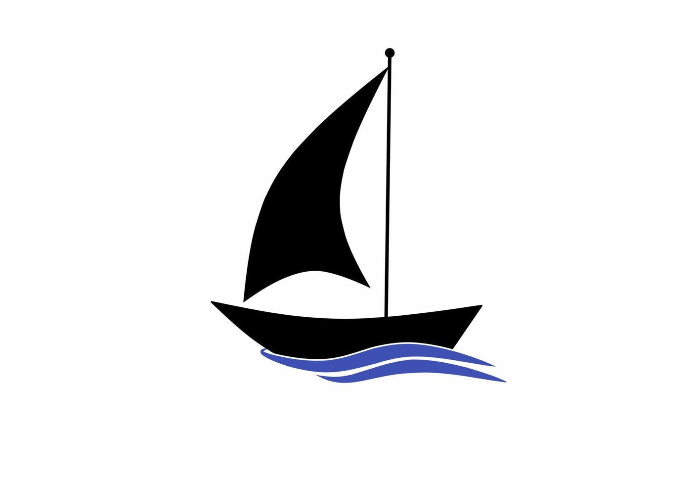 icône de voilier isolé sur fond blanc vecteur