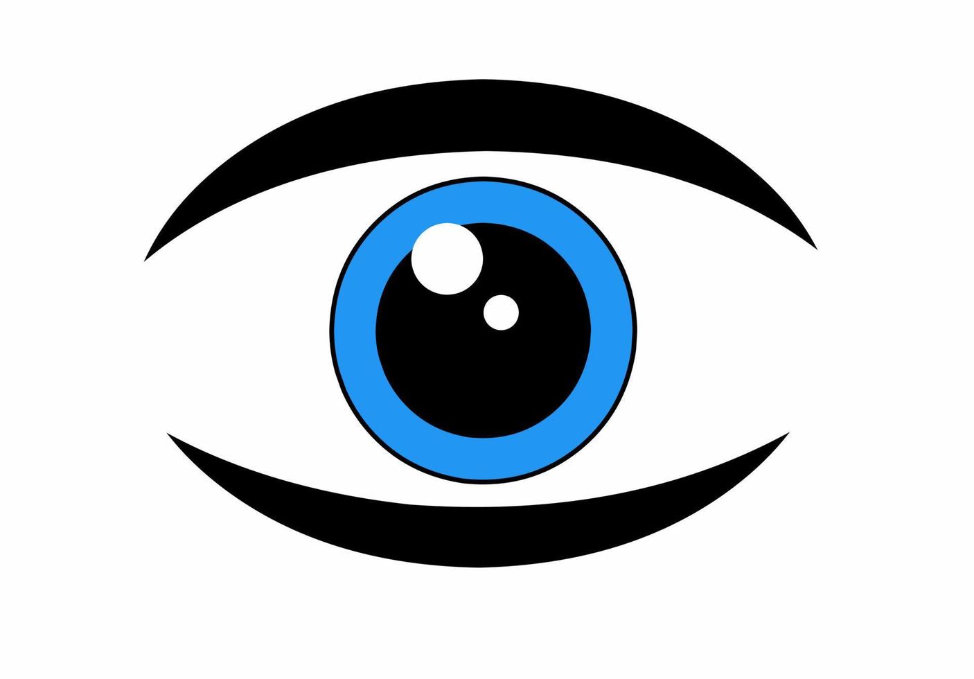 icone oeil bleu vecteur