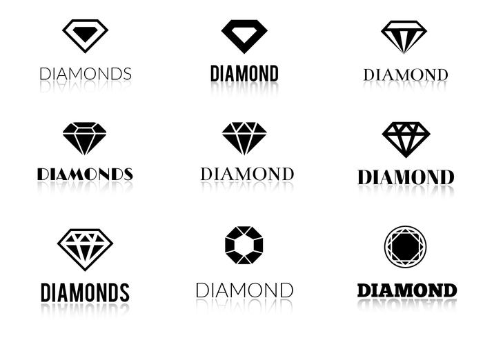 Logos de diamants vectoriels gratuits vecteur