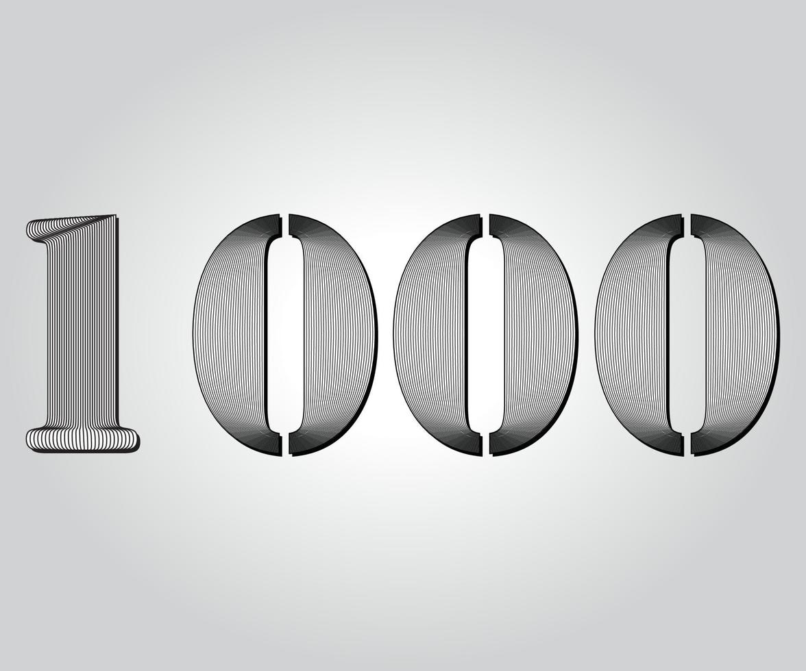 1000, guilloché numérique vecteur