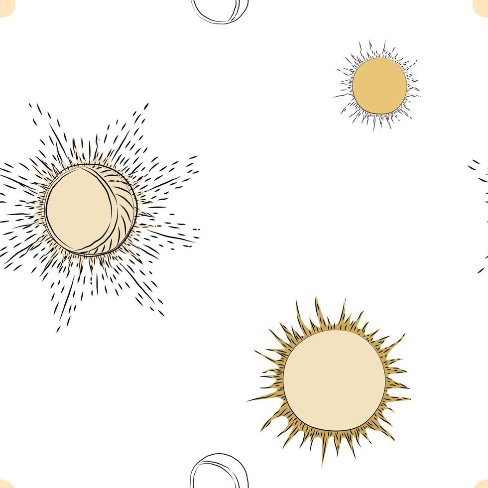 doodle motif astronomique pour la conception de tissu. modèle d'espace. vecteur