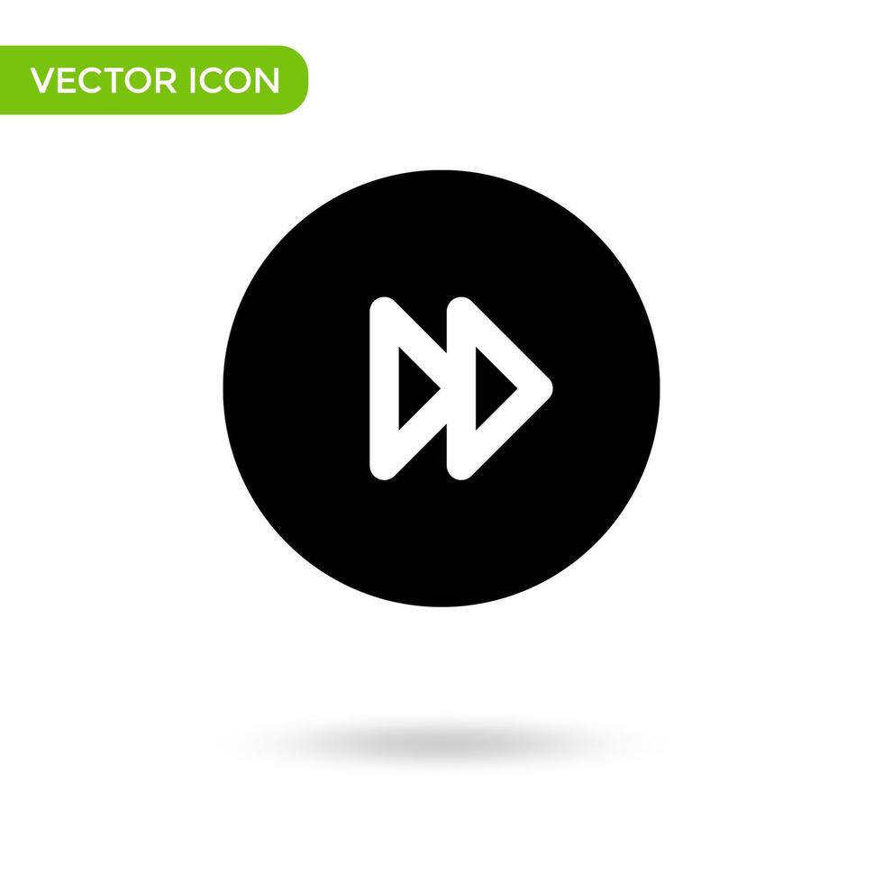 icône côté flèche. icône minimale et créative isolée sur fond blanc. marque de symbole d'illustration vectorielle vecteur