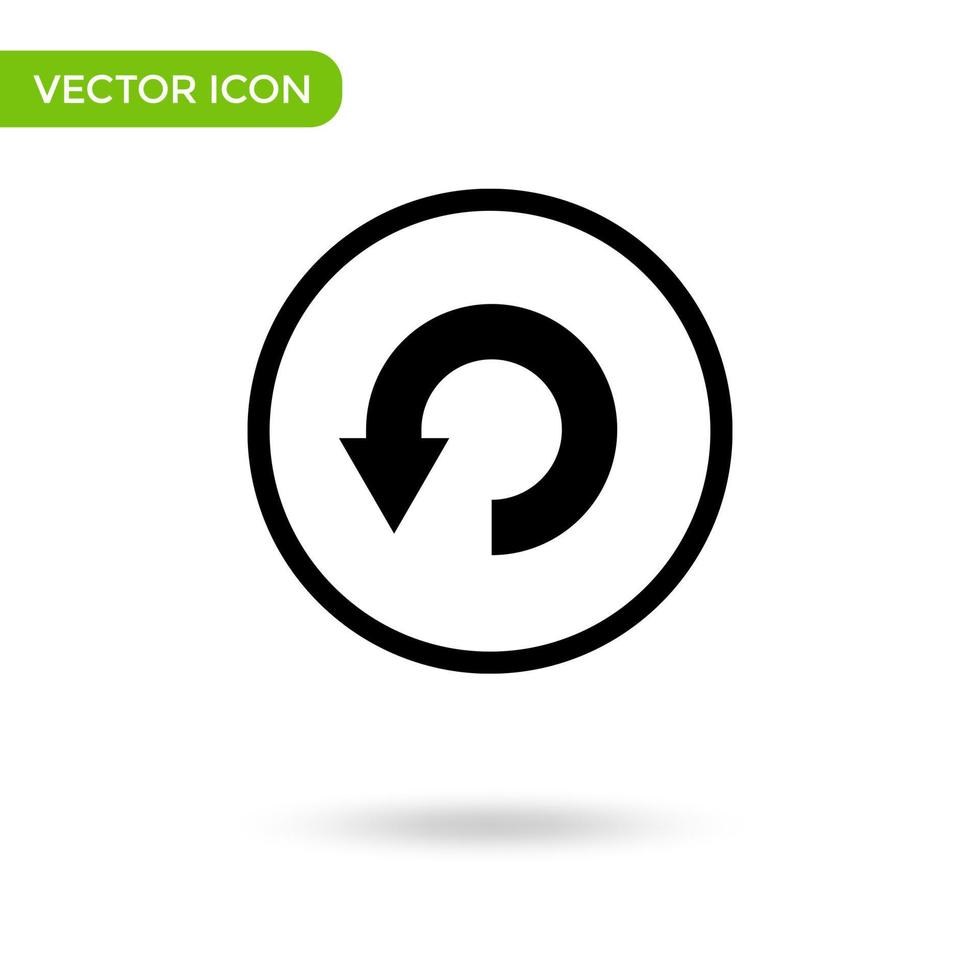 icône de flèche de cercle. icône minimale et créative isolée sur fond blanc. marque de symbole d'illustration vectorielle vecteur