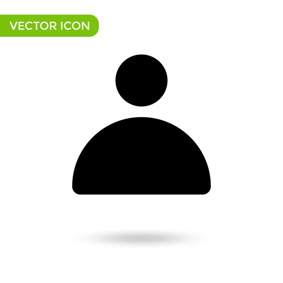 icône de la personne. icône minimale et créative isolée sur fond blanc. marque de symbole d'illustration vectorielle vecteur