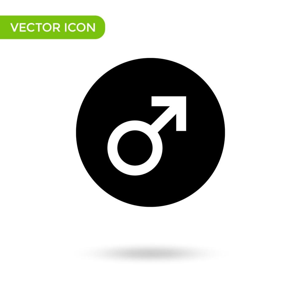 icône de symbole masculin. icône minimale et créative isolée sur fond blanc. marque de symbole d'illustration vectorielle vecteur
