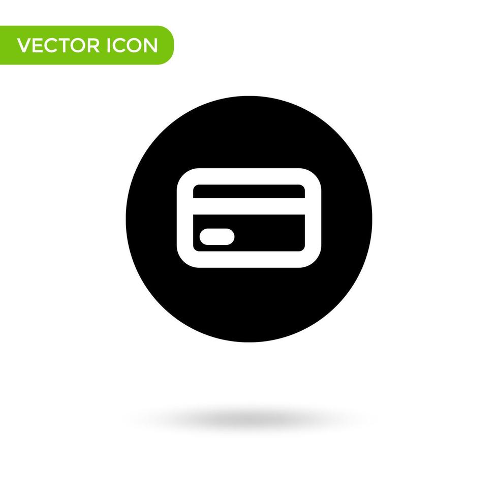 icône de carte de crédit. icône minimale et créative isolée sur fond blanc. marque de symbole d'illustration vectorielle vecteur