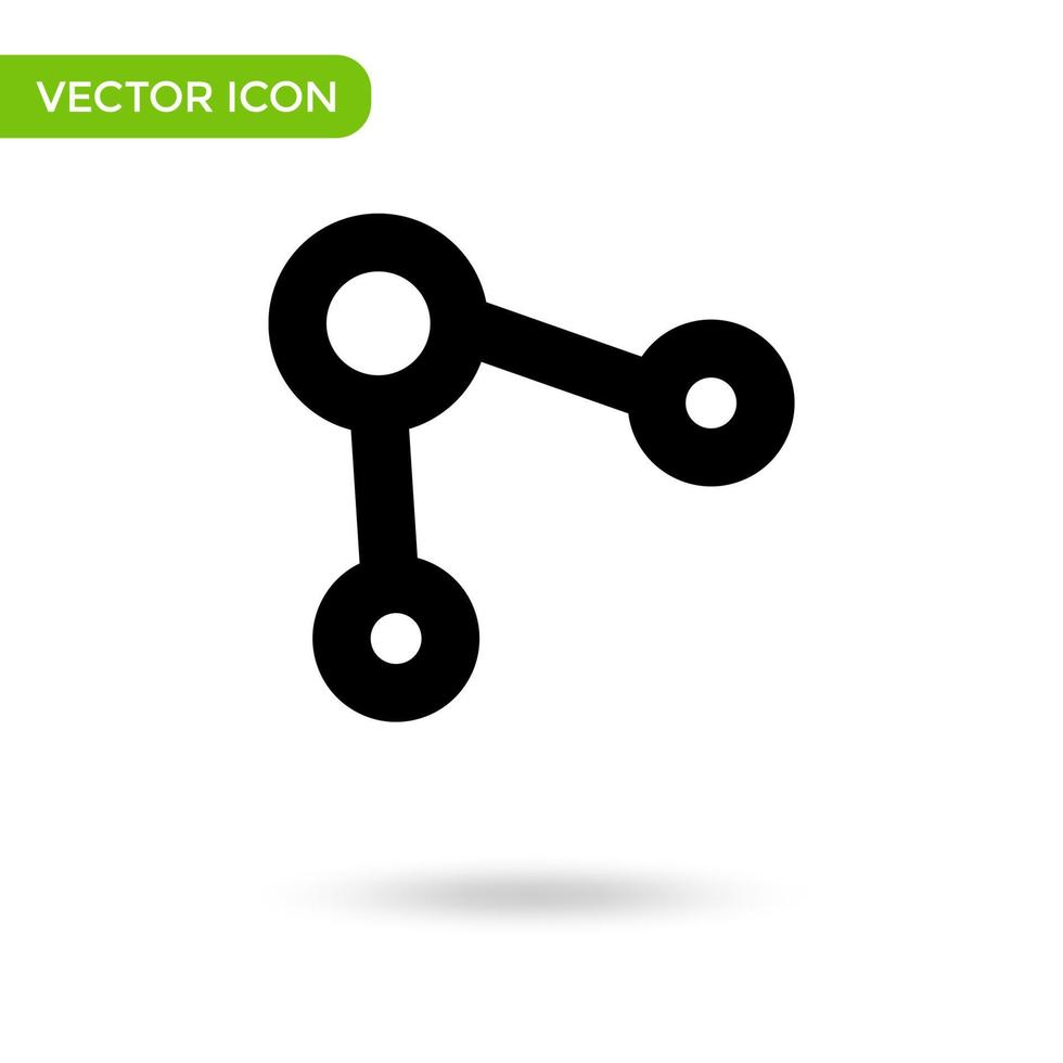 partager l'icône du réseau. icône minimale et créative isolée sur fond blanc. marque de symbole d'illustration vectorielle vecteur