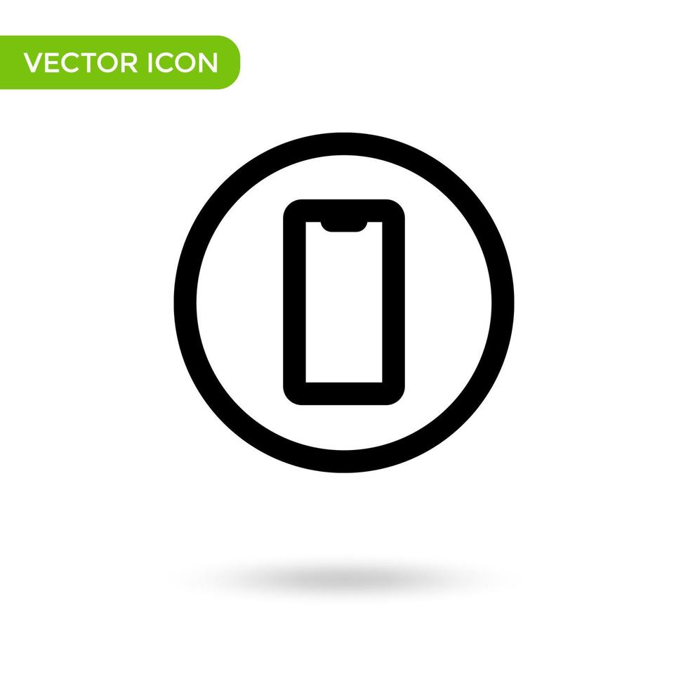 icône de téléphone. icône minimale et créative isolée sur fond blanc. marque de symbole d'illustration vectorielle vecteur