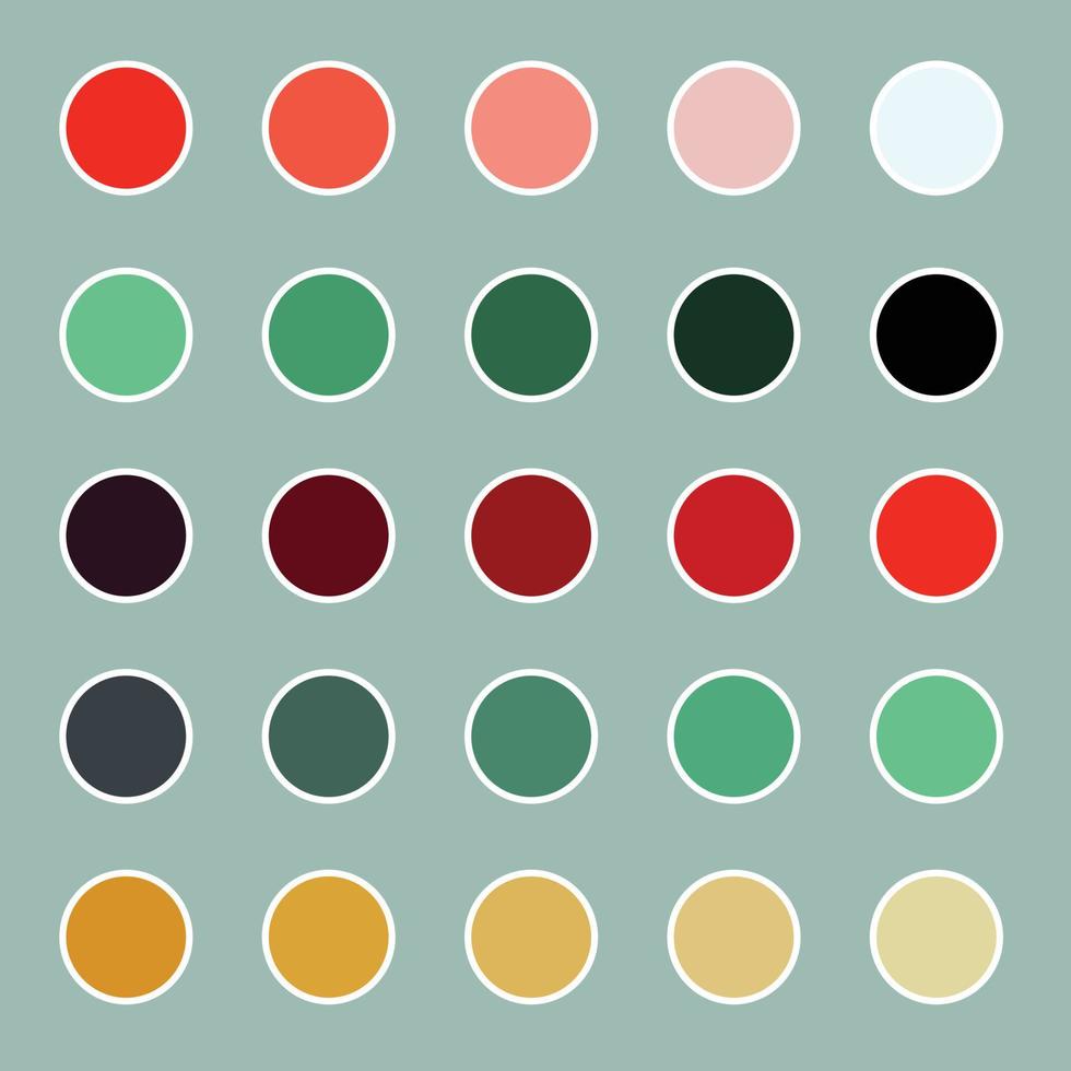 palettes de couleurs en forme de cercle vecteur