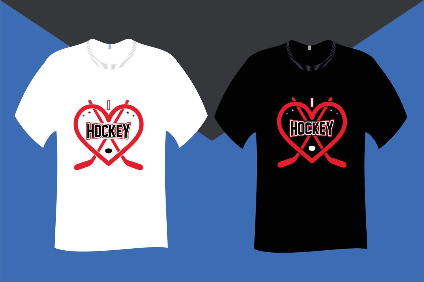 j'aime la conception de t-shirt de hockey vecteur