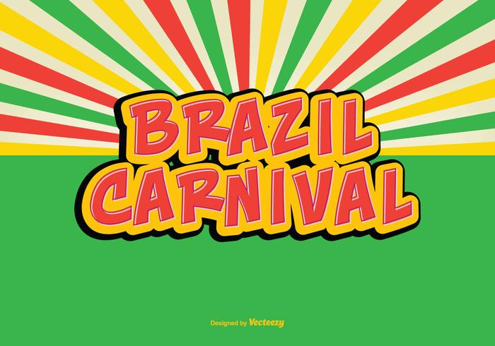 Colorful Retro Brazil Carnival Illustration Vecteur