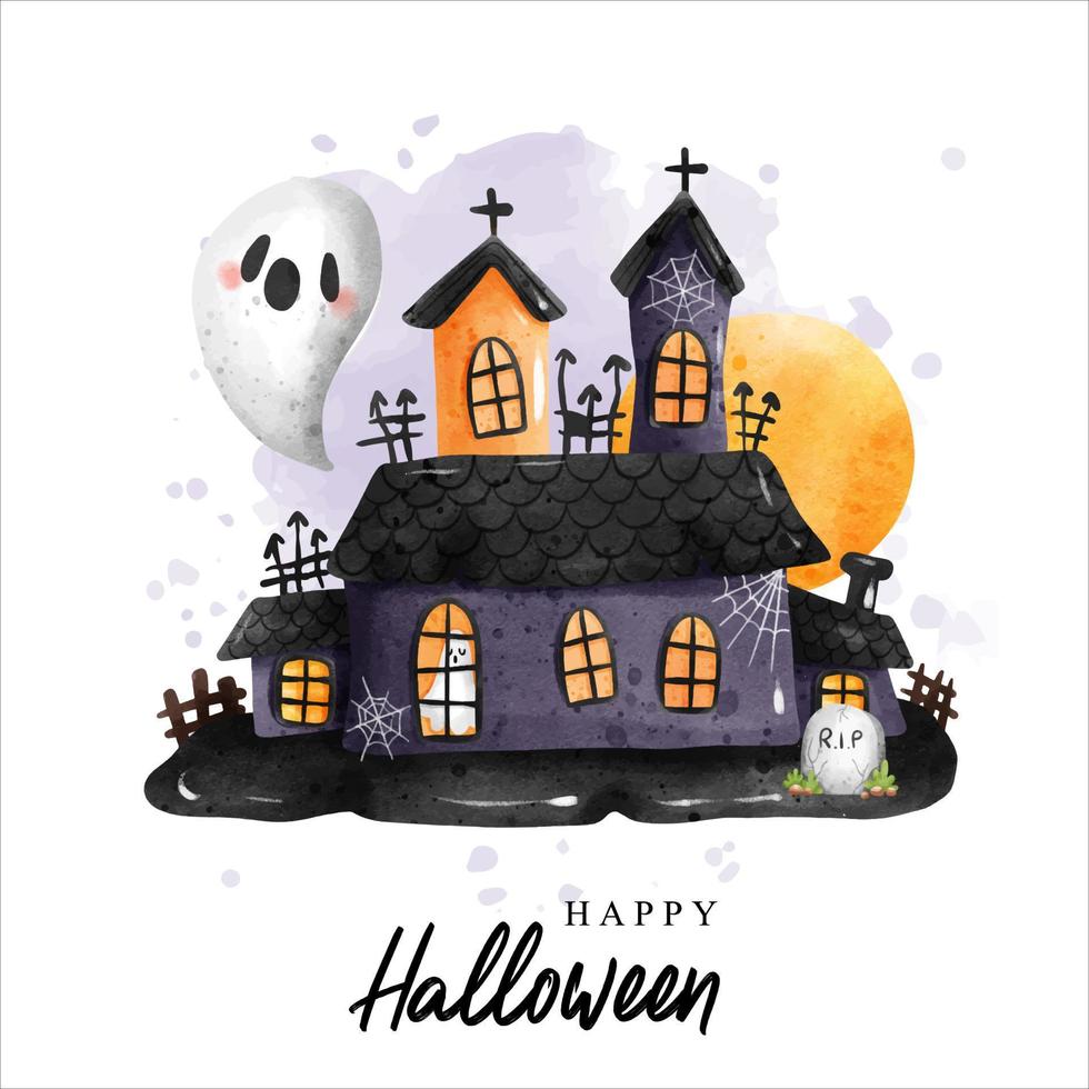 joyeux halloween, décoration d'halloween. illustration vectorielle vecteur