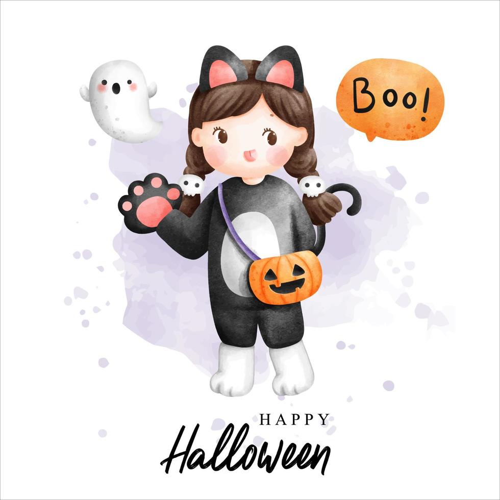 Joyeux Halloween. carte, illustration vectorielle vecteur