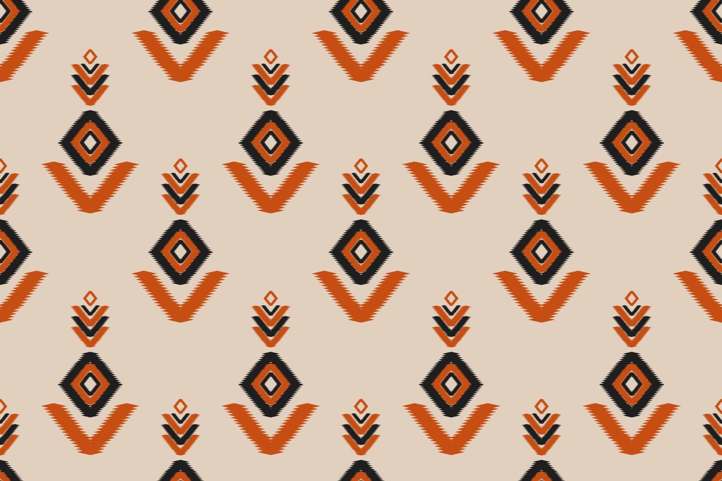 modèle sans couture ikat oriental ethnique traditionnel. tissu style indien. conception pour le fond, papier peint, illustration vectorielle, tissu, vêtements, tapis, textile, batik, broderie. vecteur